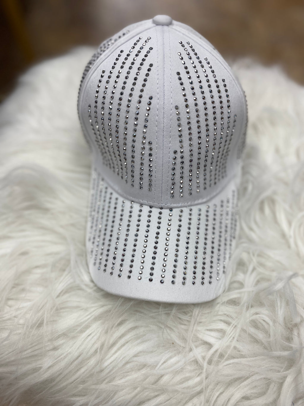 NWT White And Silver AB Rhinestone Trucker Baseball Cap Women Men Snapback Adjustable Baseball Caps Rhinestone Shiny  main image 2