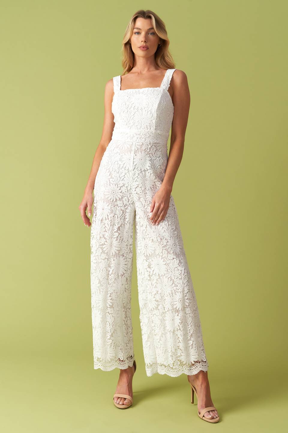 White Lace Jumpsuit – All There Boutique