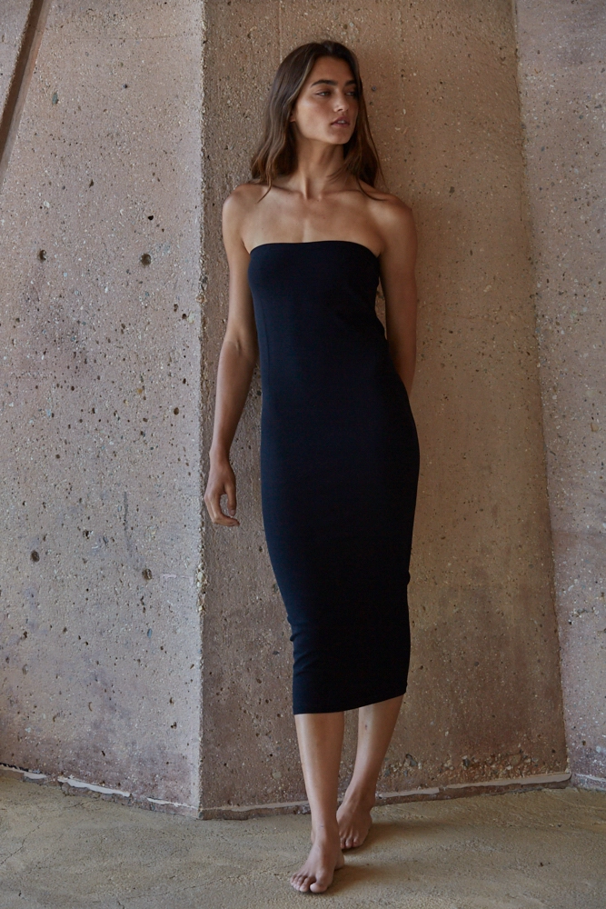 Strapless Knit Bodycon Dress – All There Boutique