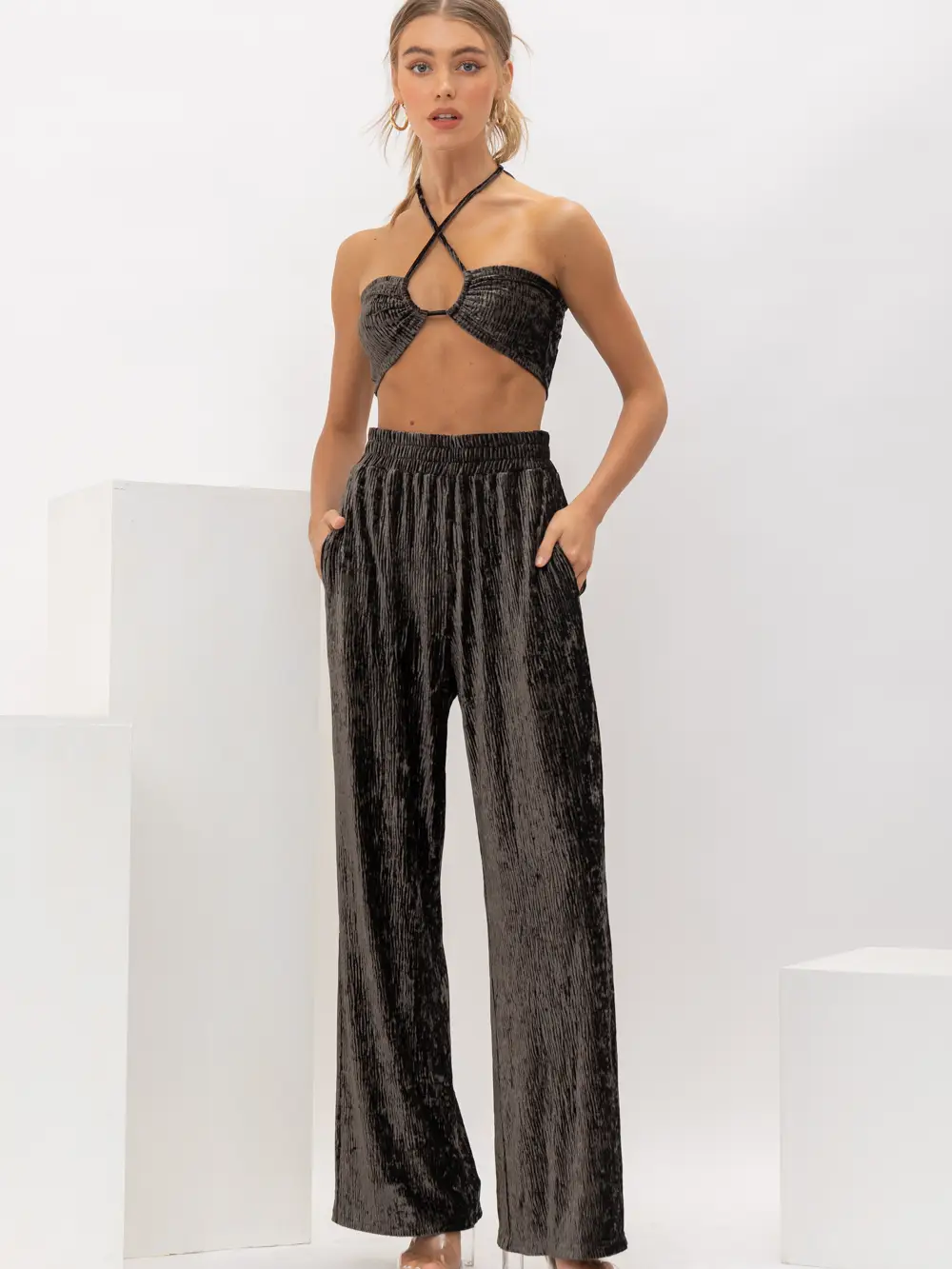 Velvet two piece set