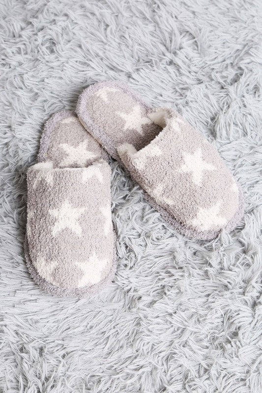 Grey discount star slippers