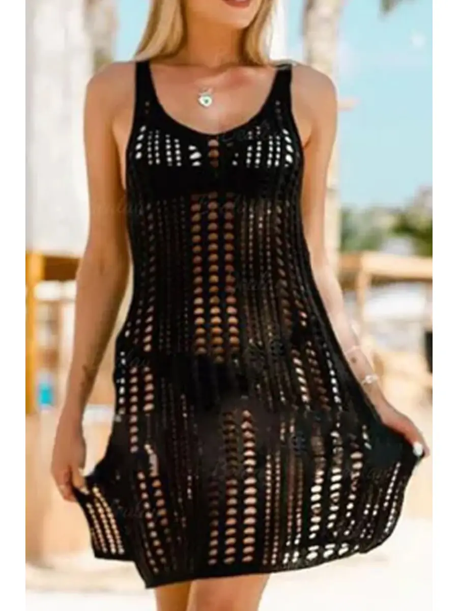 Black crochet coverup  All There Boutique