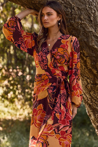 Floral Wrap Dress