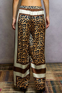 POL Leopard Satin Pants