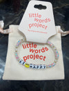 Little Words Project Be Happy Bracelet with Gift Pouch