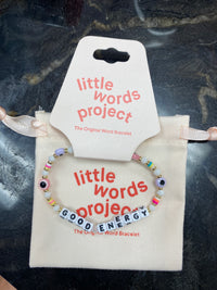 Little Words Project Good Energy Bracelet with Gift Pouch