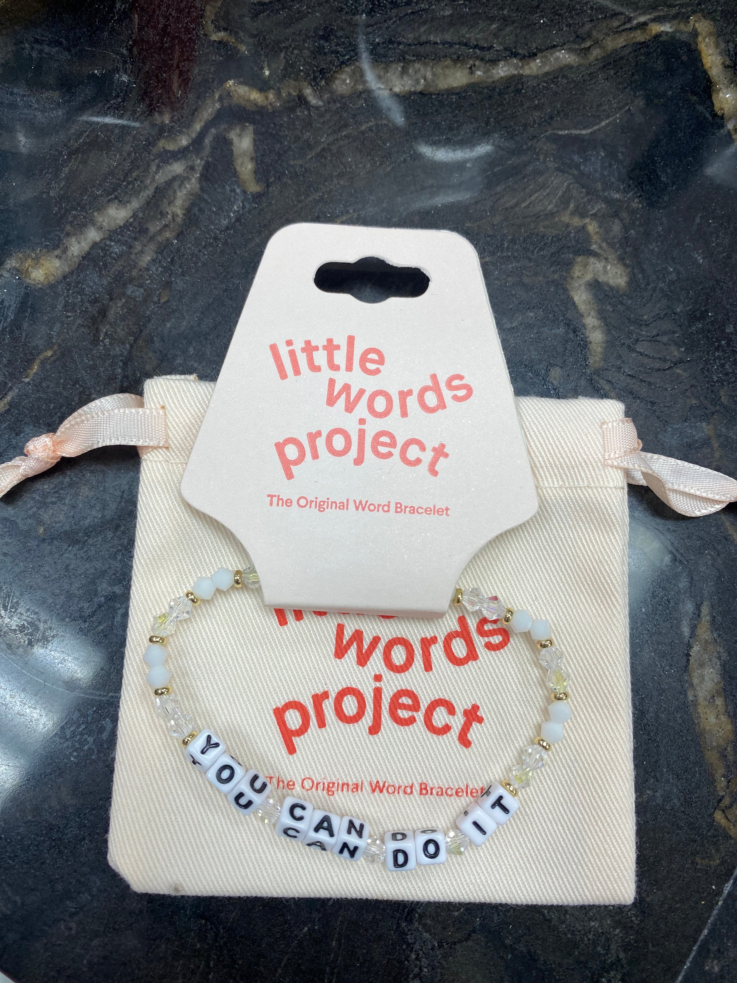 Little Words Project You Can Do It Bracelet with Gift Pouch