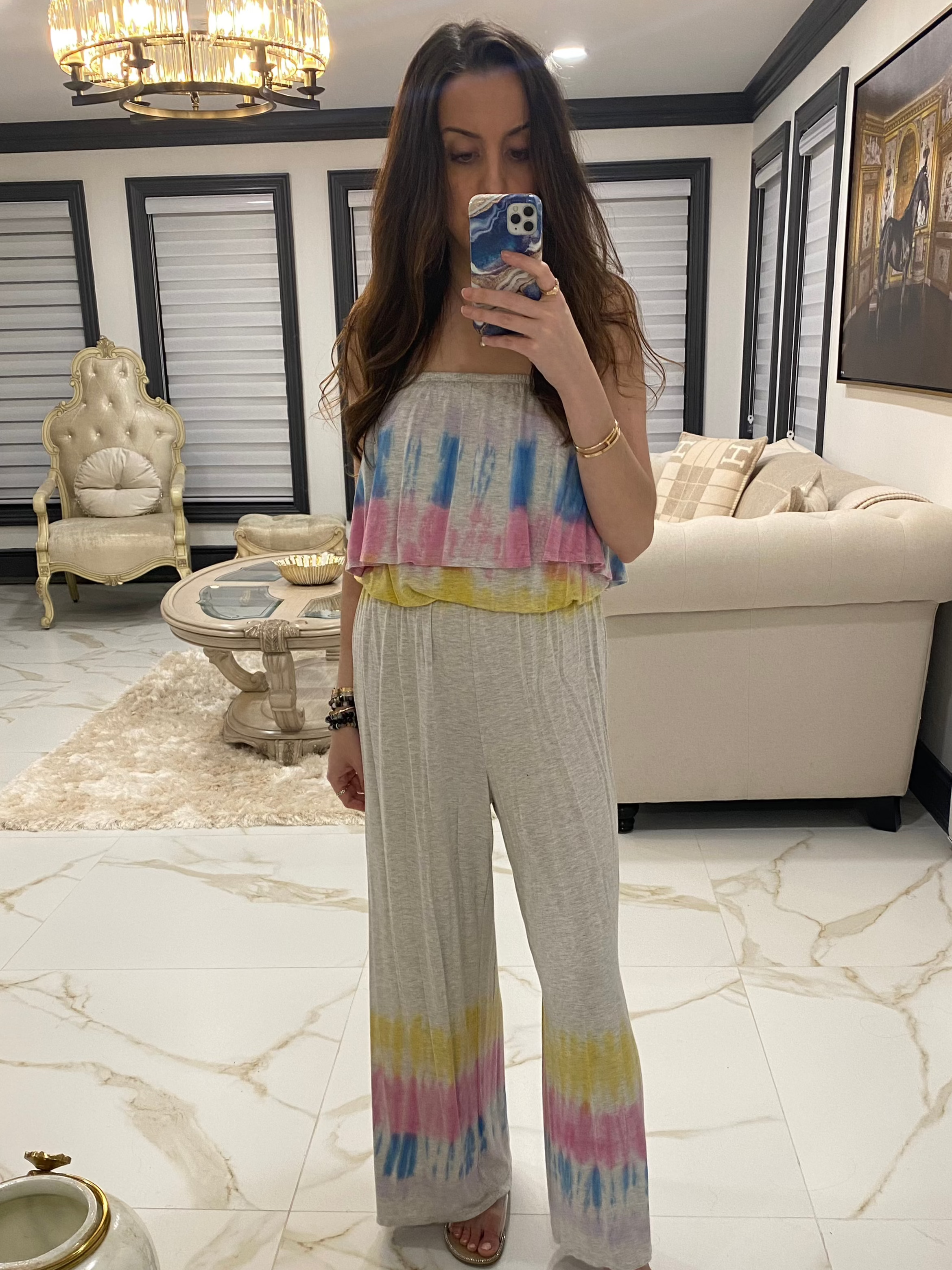 Strapless TieDye Jumpsuit