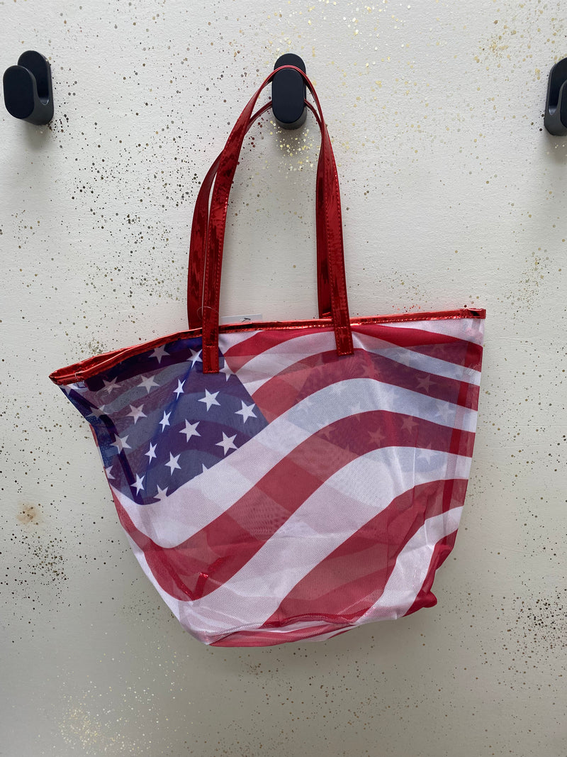 Mesh Flag Tote