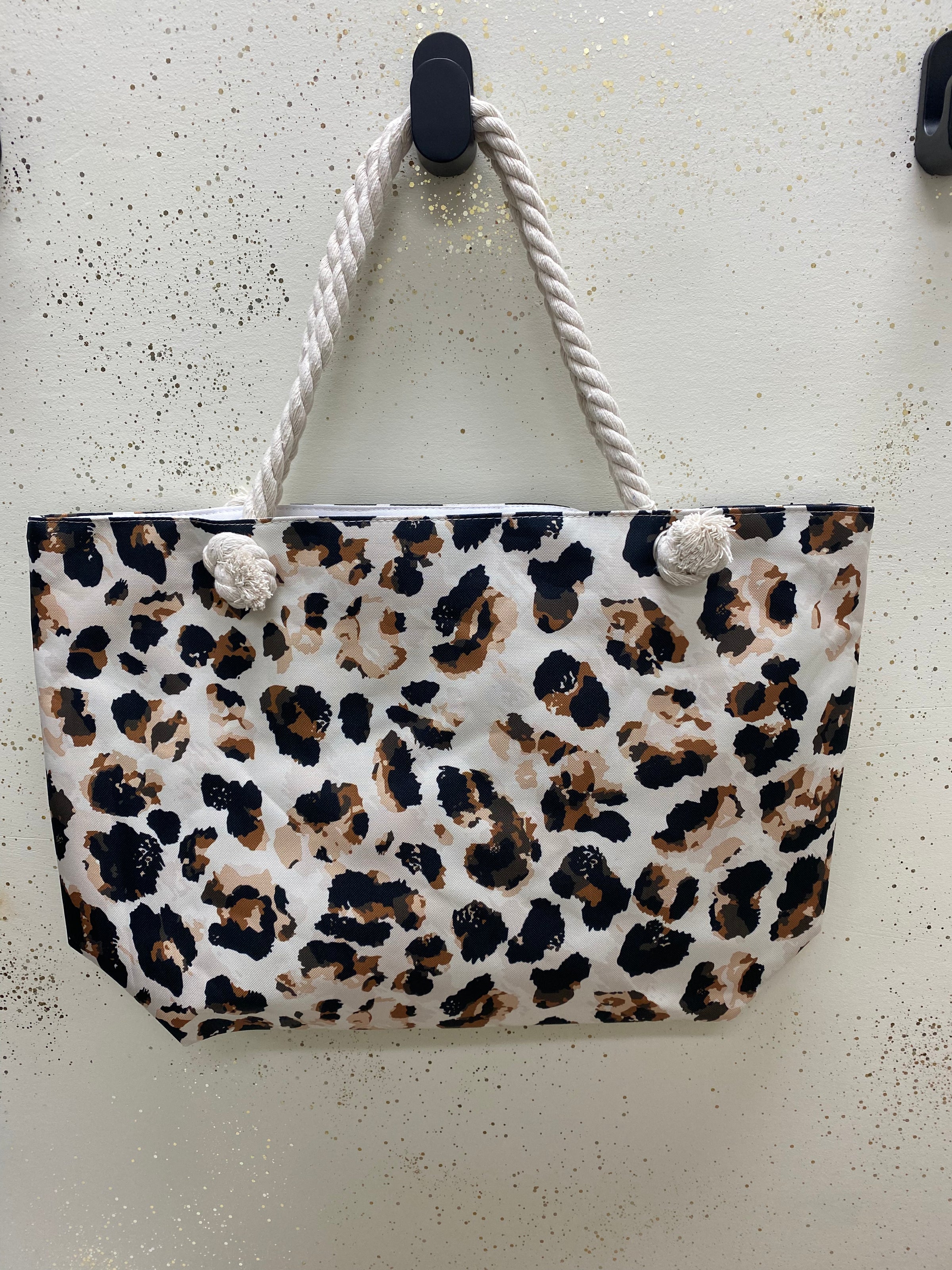 White Leopard Tote