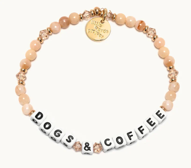 Dogs and Coffee Little Words Project Bracelet