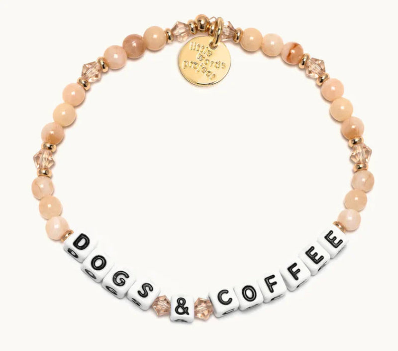 Dogs and Coffee Little Words Project Bracelet