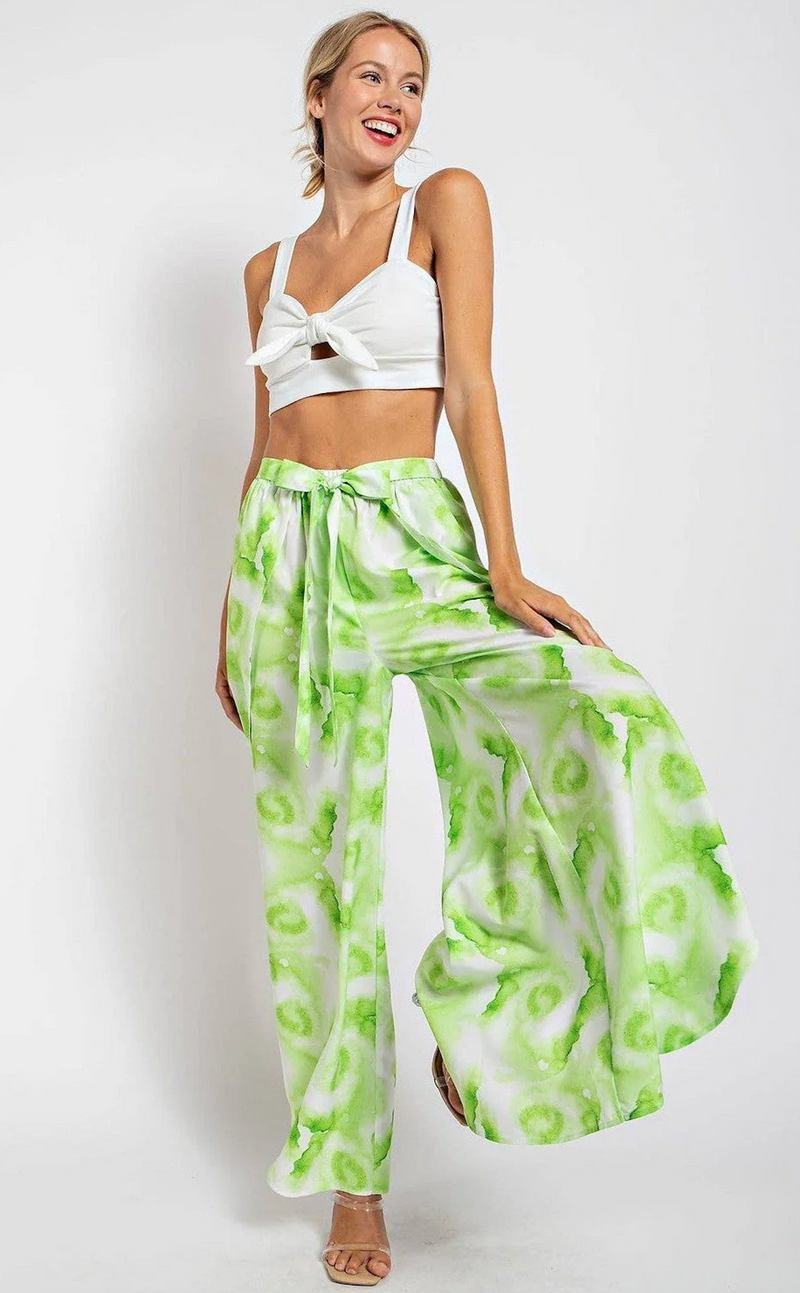 Lime Wide Leg Pants