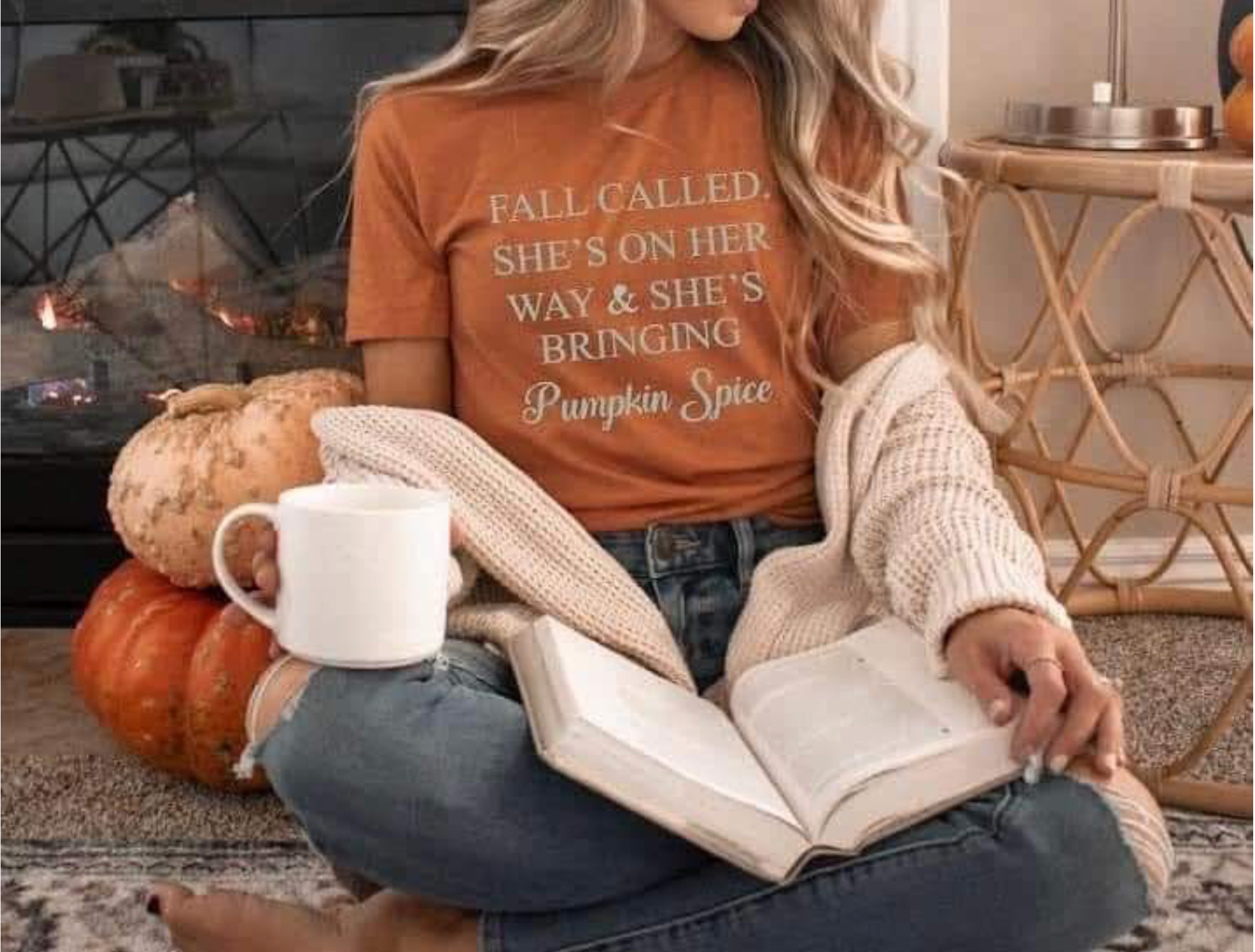 Fall Called She's on Her Way and Bringing Pumpkin Spice Tee