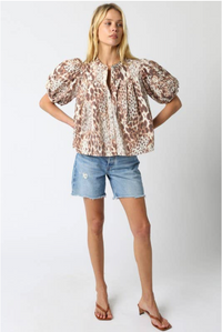 Melisa Leopard Top