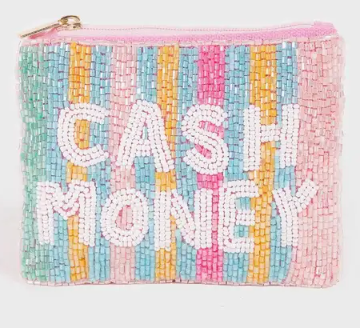 Cash Money Beaded Coin Purse