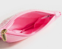 Pink Heart Beaded Coin Purse