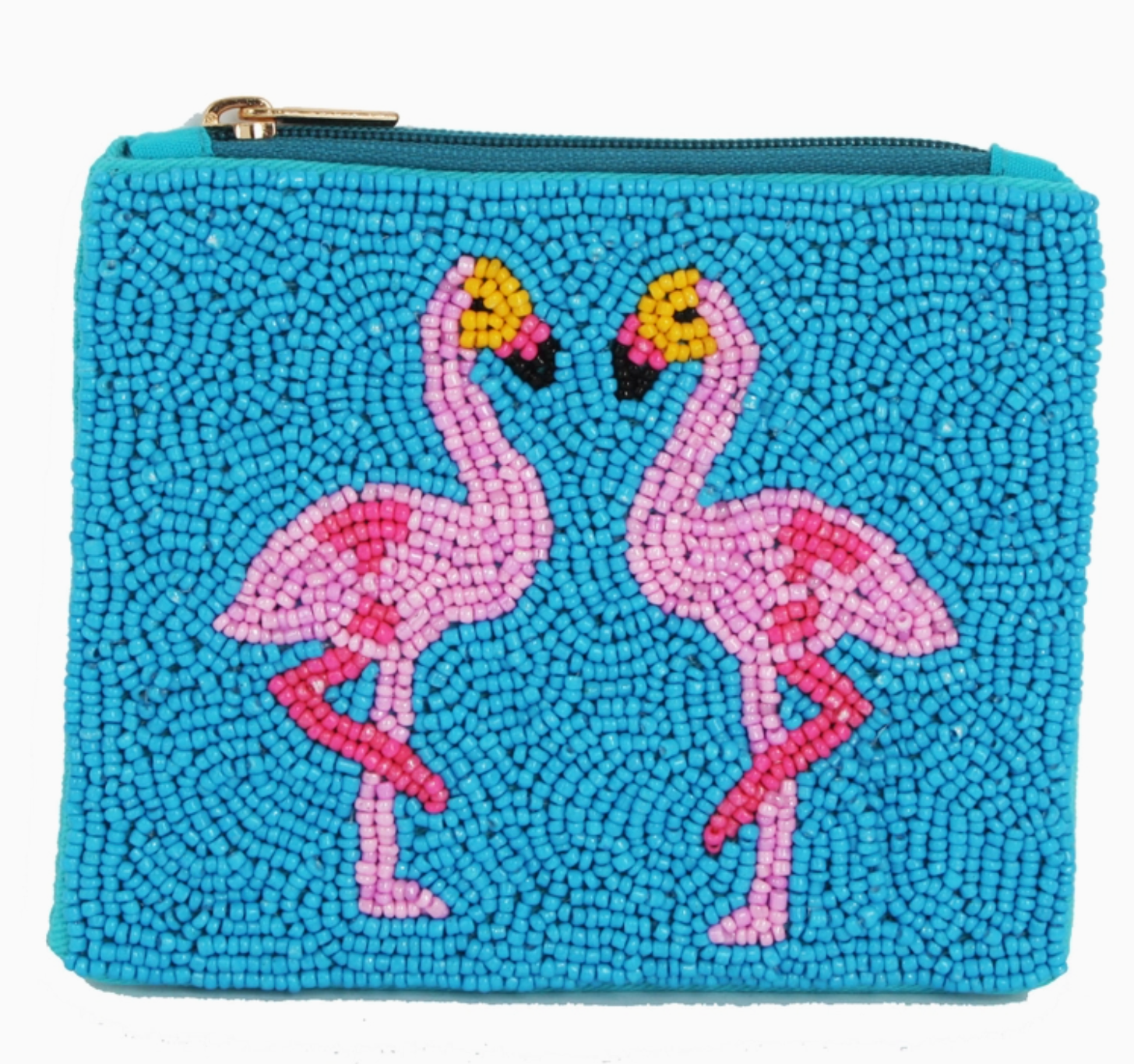 Flamingo Beaded Coin Purse