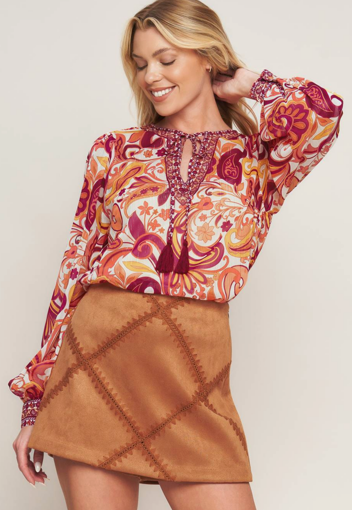 Paisley Woven Top