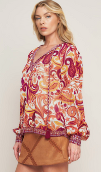 Paisley Woven Top