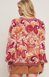 Paisley Woven Top