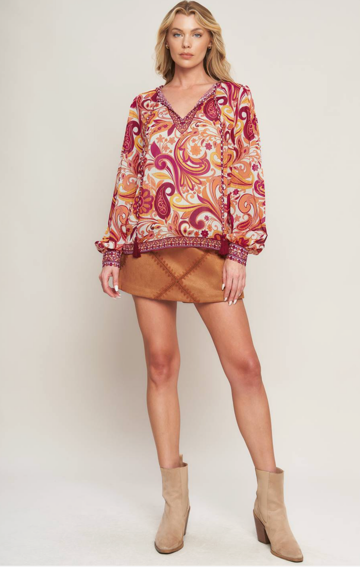 Paisley Woven Top