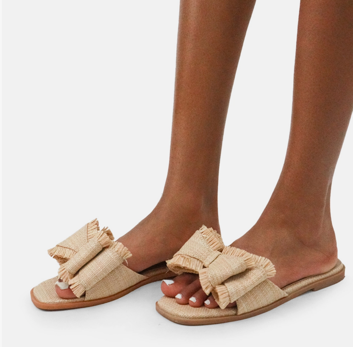 Raffia Bow Sandals