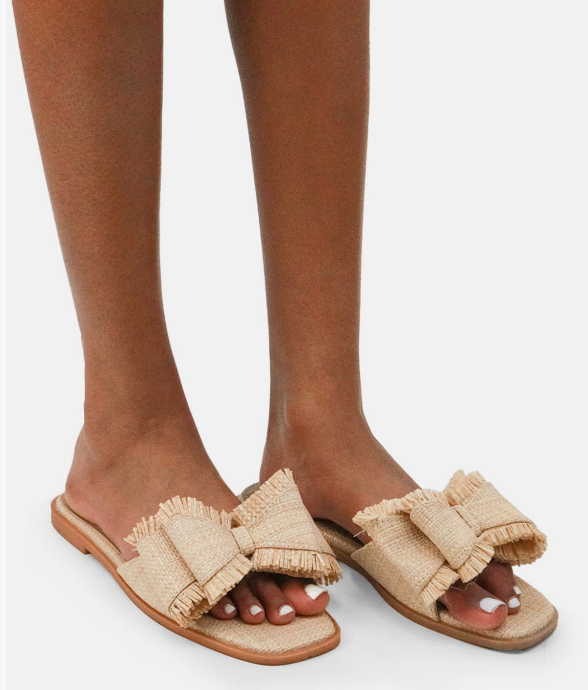 Raffia Bow Sandals