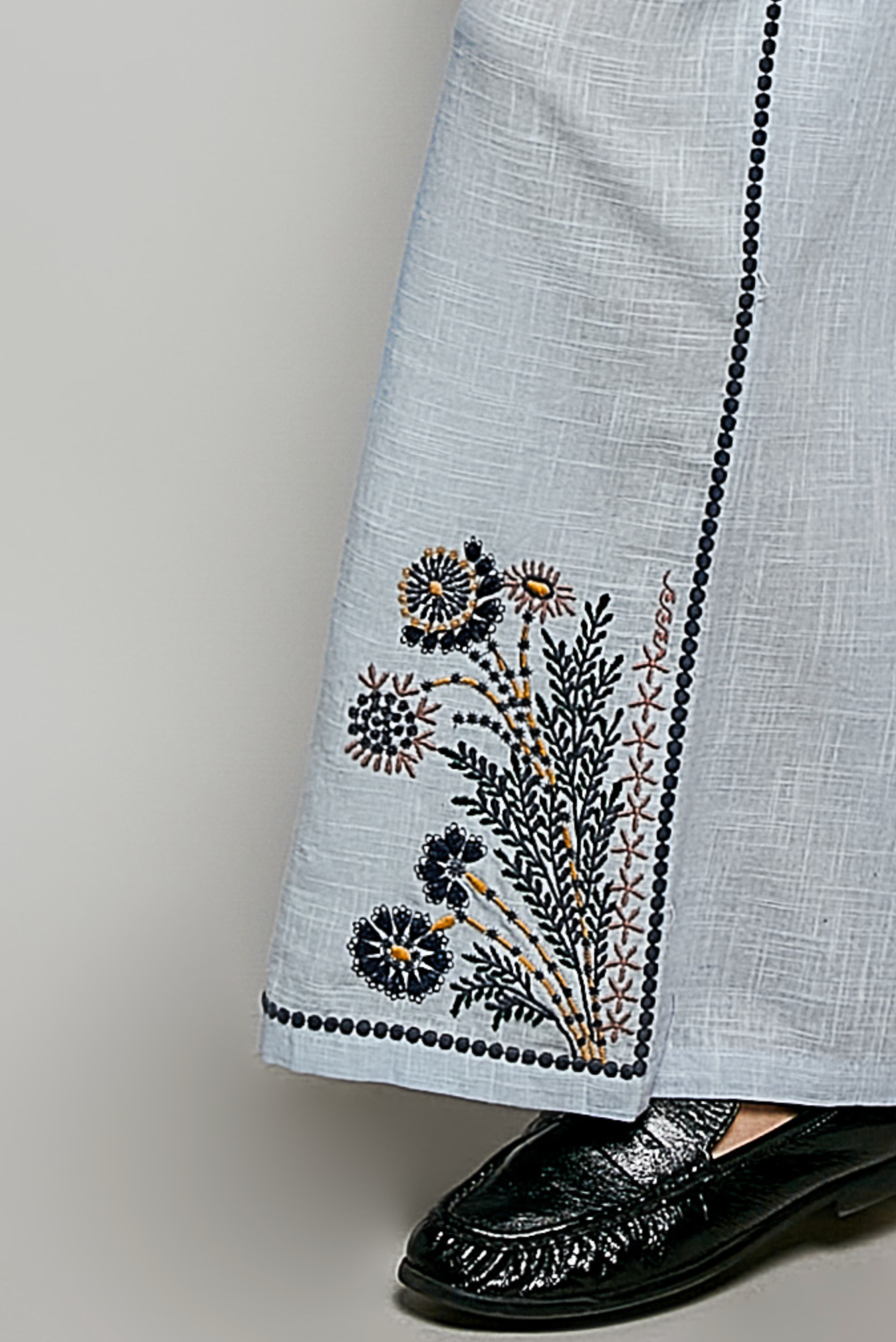 Sky Blue Floral Pants
