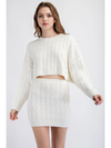 Cable Knit Skirt Set