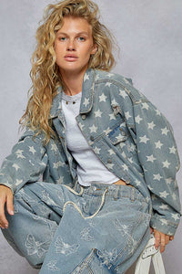POL Denim Star Shacket