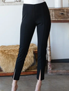 Black Front Slit Pants
