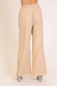 Khaki Wide Leg Pants