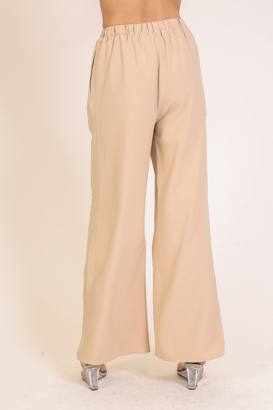 Khaki Wide Leg Pants