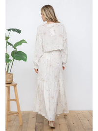 Floral Ruffle Skirt Set