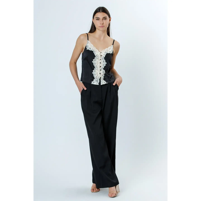 Black Ivory Lace Cami