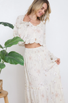 Floral Ruffle Skirt Set