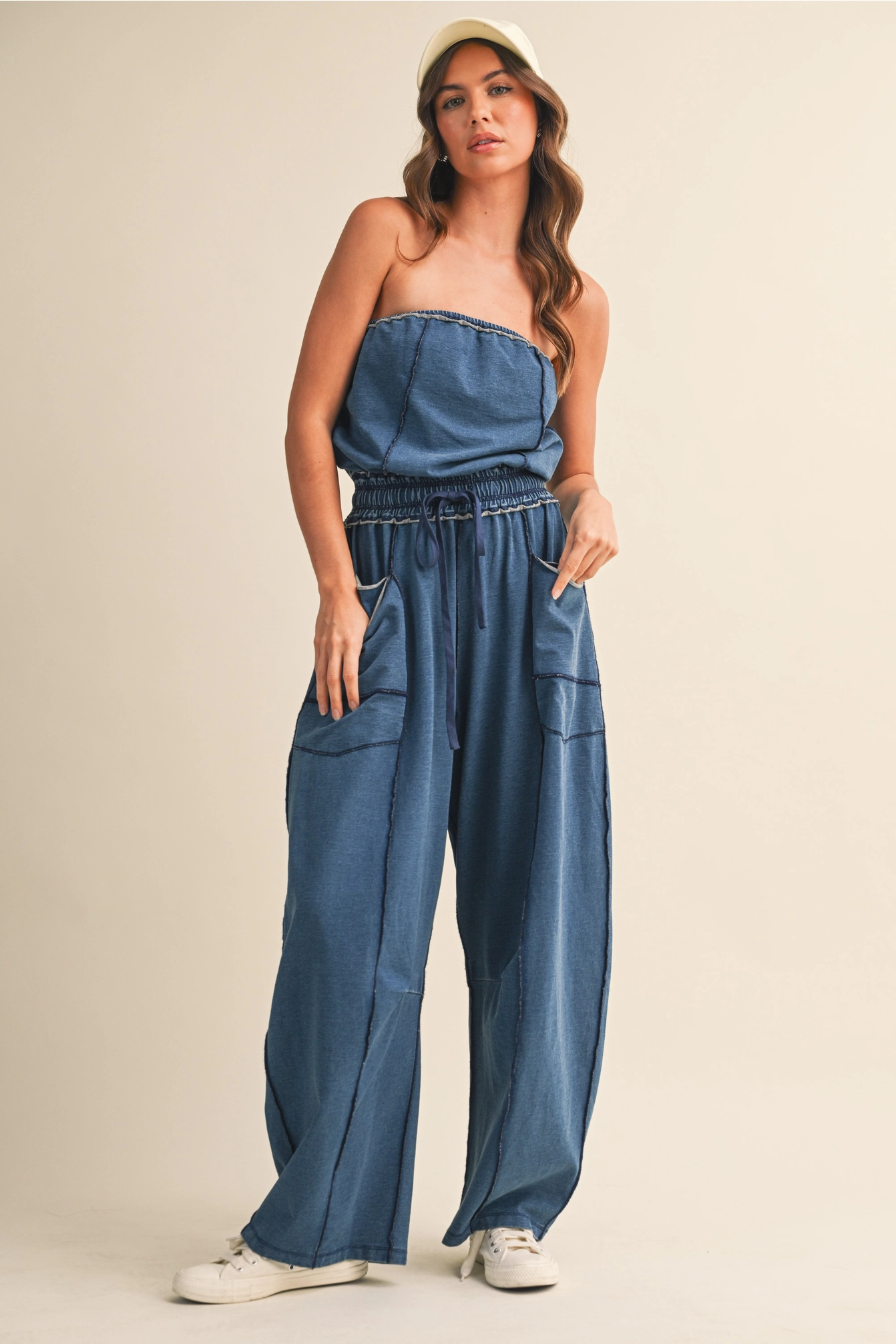 Strapless Barrel Jumpsuit
