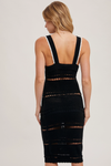 Black Open Knit Dress