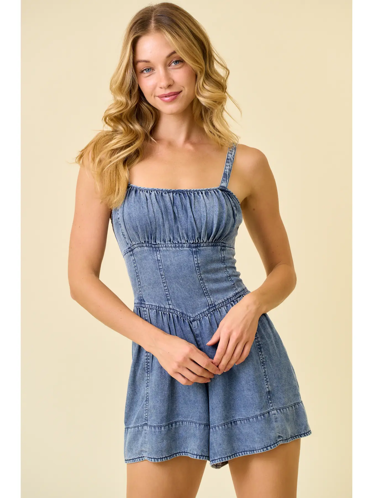 Soft Denim Romper
