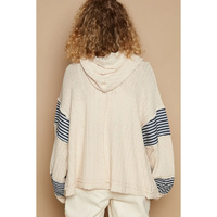 POL Stripe Sleeve Sweater