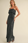 Black Sequin Maxi Dress