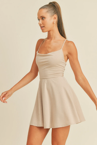 Beige Skater Dress All There Boutique Beige Skater Dress All There Boutique