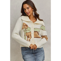 Dachshund with scarf cardigan