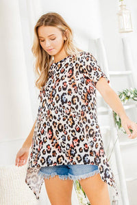 Multicolor Leopard Soft Tee