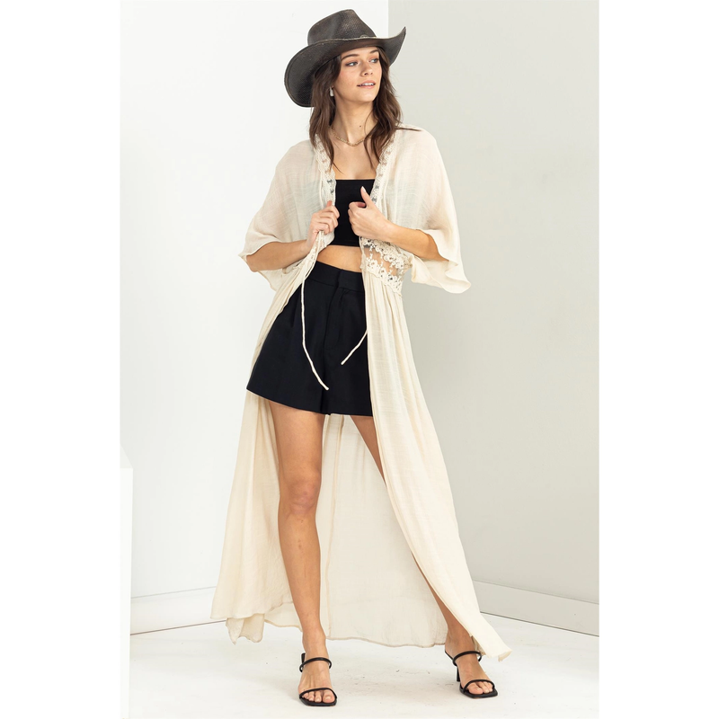 Lace Middle Duster