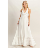 White Halter Maxi