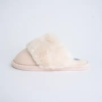 Faceplant Ivory Furry Slippers