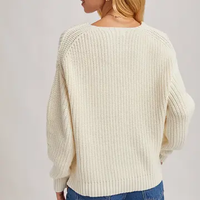 Ivory V Neck Sweater