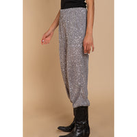 Silver Sequin Joggers